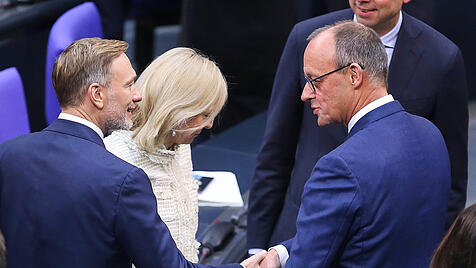 Lindner, Merz im Bundestag