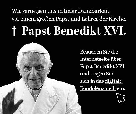 Papst Benedikt XVI. - Kondolenzbuch