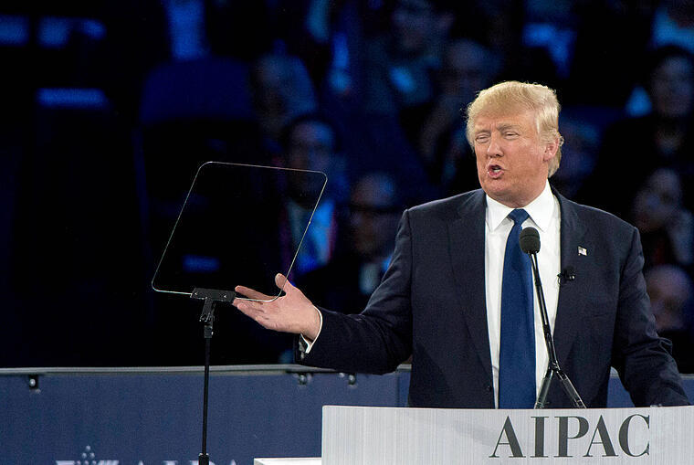 US-Präsident Donald Trump spricht bei AIPAC