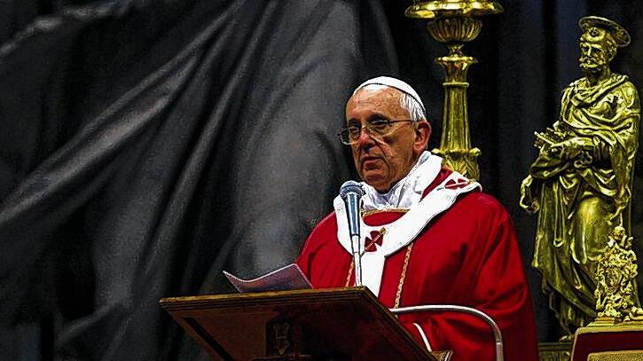 Papst Franziskus bei seiner Festpredigt