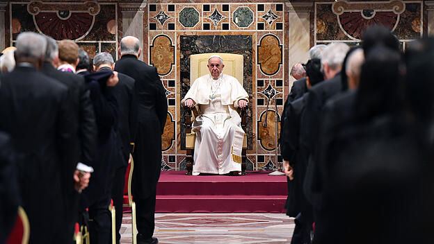 Papst Franziskus bei Neujahrsansprache vor dem Diplomatischen Corps