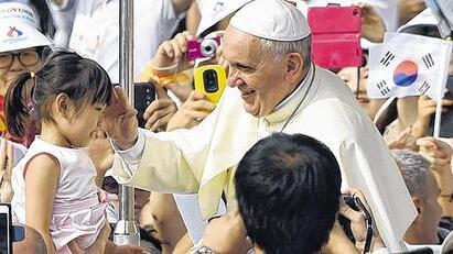 Papstbesuchs in Korea: Impression von einem Höhepunkt