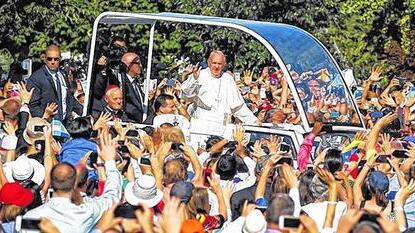 Wo immer Papst Franziskus durch die Straßen Washingtons fuhr, herrschten Jubel und Begeisterung.