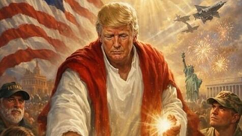 Donald Trump als Jesus