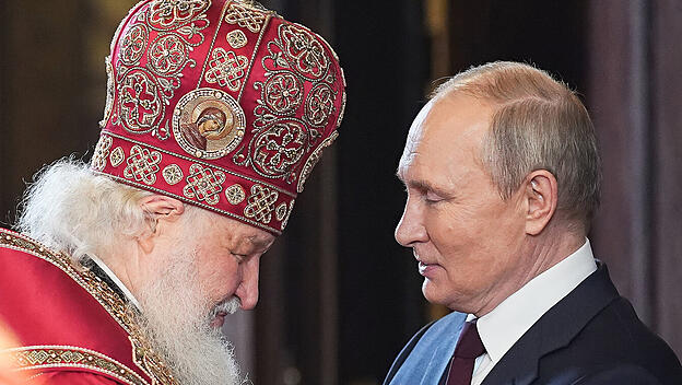 Patriarch Kyrill feierte in Moskau die Auferstehung mit Kremlchef Putin,