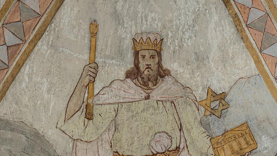 Antikes Fresco von König Salomo