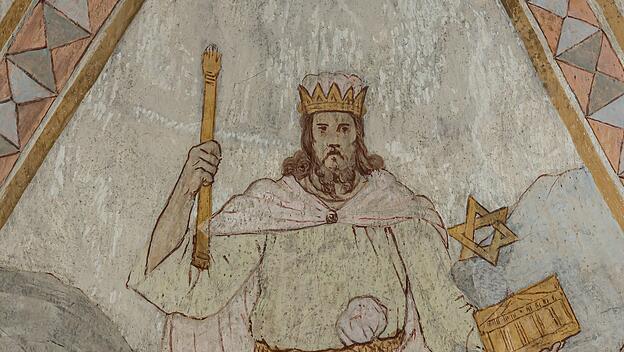 Antikes Fresco von König Salomo