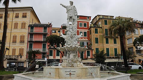 Das Denkmal Christoph Columbus in Santa Margherita Ligure.
