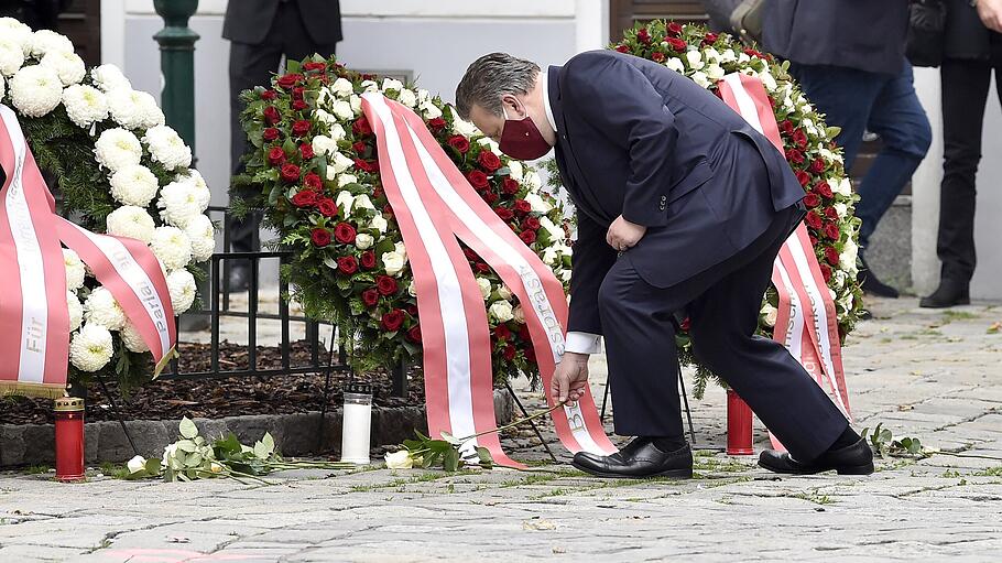 Nach dem Terrorangriff in Wien: Michael Ludwig legt eine weiße Rose