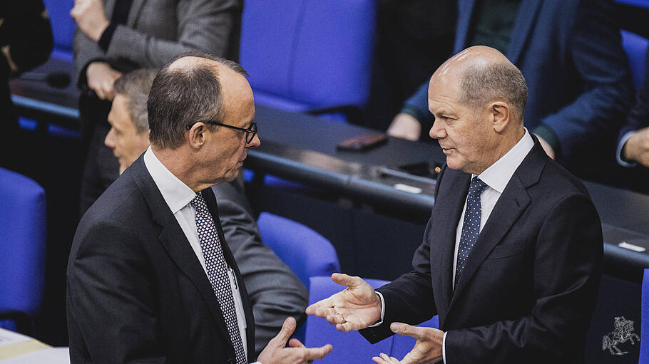 Gespräch zwischen Friedrich Merz und Olaf Scholz