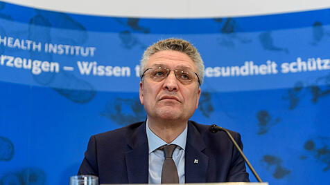 Lothar Wieler, Präsident des Robert Koch-Instituts (RKI), beim täglichen Pressebriefing während der Corona-Pandemie.