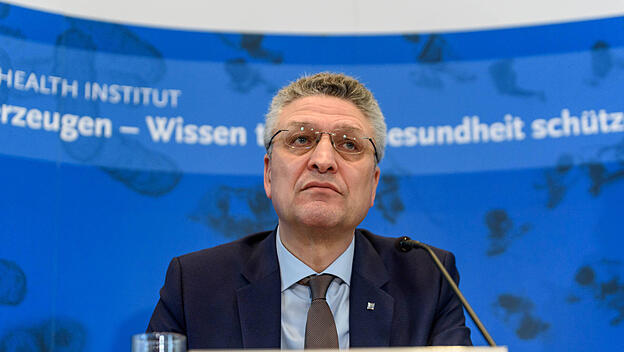 Lothar Wieler, Präsident des Robert Koch-Instituts (RKI), beim täglichen Pressebriefing während der Corona-Pandemie.