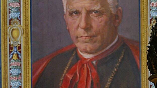 Seligsprechung von Kardinal Clemens August von Galen  am 9. Oktober 2005 während eines Gottesdienstes mit Papst Benedikt XVI. im Petersdom.