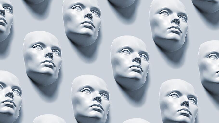 Anonyme Gesichter - Kunstausstellung