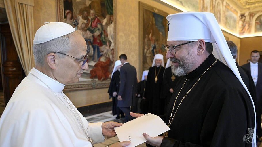 Im Sommer 2025 empfing Papst Leo Gro&szlig;erzbischof Swjatoslaw Schewtschuk