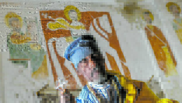 Ein Priester der äthiopisch-orthodoxen Kirche