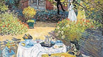 Claude Monet: &bdquo;Das Mittagessen: dekorative Tafel&rdquo;, um 1873