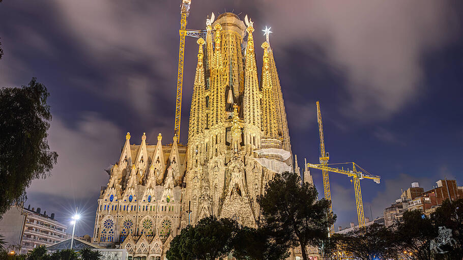 Die berühmte Kirche Sagrada Familia