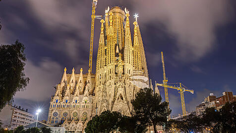 Die berühmte Kirche Sagrada Familia