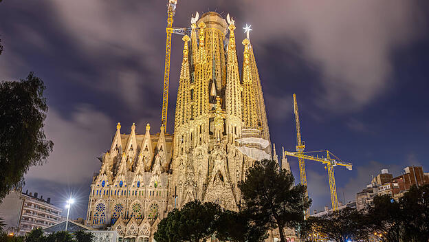 Die berühmte Kirche Sagrada Familia