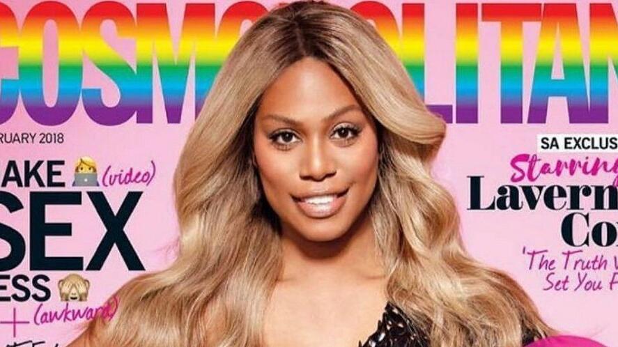 Cosmopolitan Titelseite mit Transgender-Model