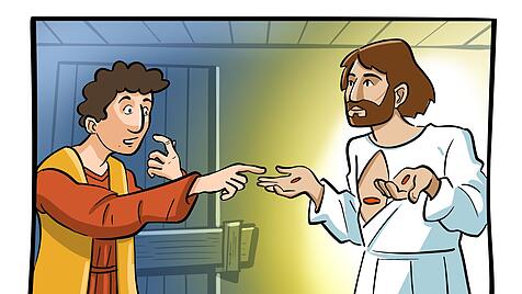 Jesus zeigt Thomas seine Wunden