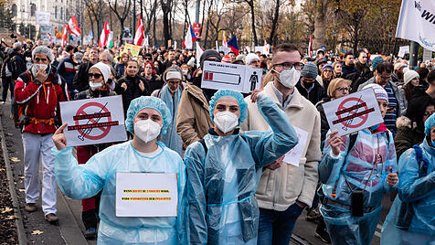 Anti-Impf-Demo in Wien 2021