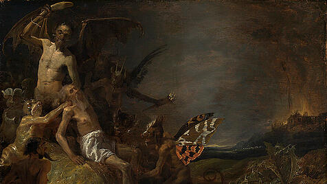 Seine Geschichte ver&auml;ndert, was man unter Glaube versteht: Hiob, gequ&auml;lt von b&ouml;sen Geistern, dargestellt von Cornelis Saftleven.