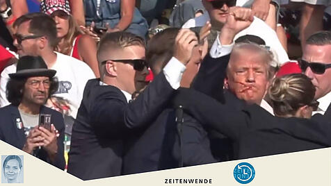 Donald Trump schafft ein ikonisches Bild