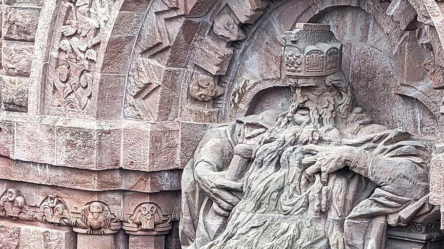 Schlafende Barbarossa(Detail), Kyffhäuserdenkmal von 1896