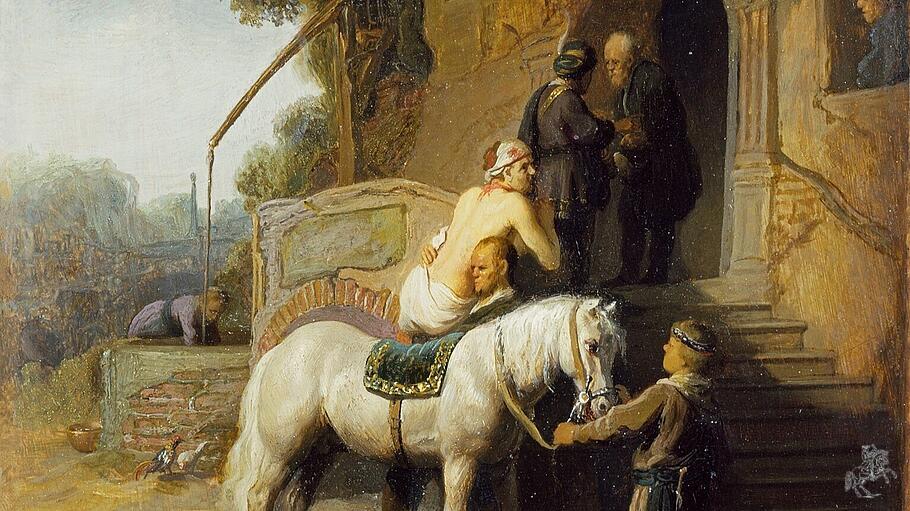 "Der barmherziger Samariter", Rembrandt (nach 1633)