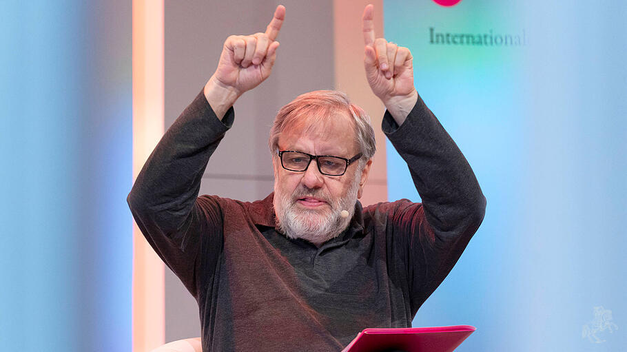 Philosoph Slavoj Zizek spricht auf der Phil.Cologne 2023 in der Kölner Flora. Zum 11. Mal präsentiert das Internationale