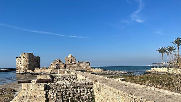 Die Kreuzfahrerburg im heute libanesischen Sidon