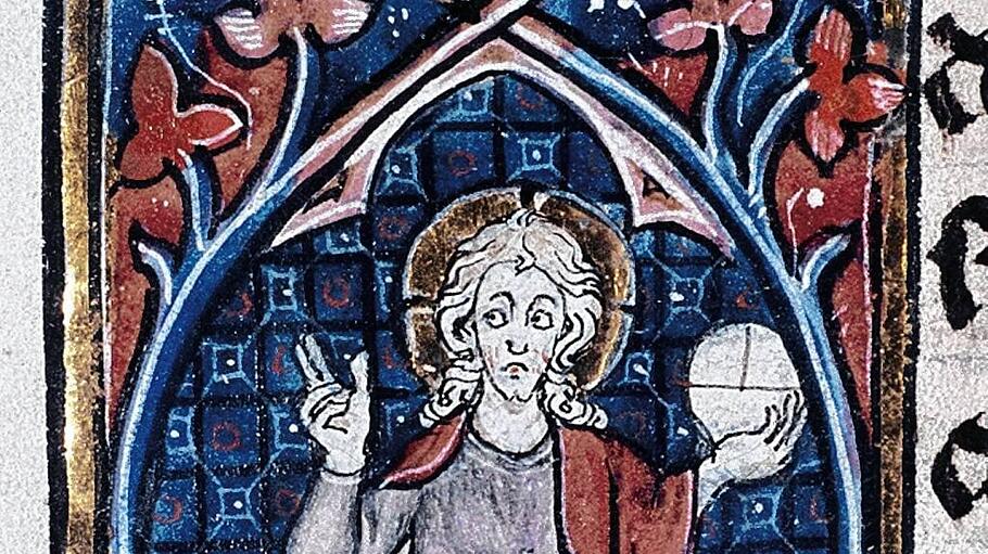 Gottvater segnet Schöpfung/ Frz. Buchmalerei, 13. Jh. - -