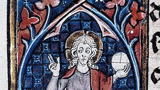 Gottvater segnet Schöpfung/ Frz. Buchmalerei, 13. Jh. - -