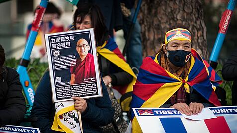Demo gegen chinesische Besetzung Tibets in Rom
