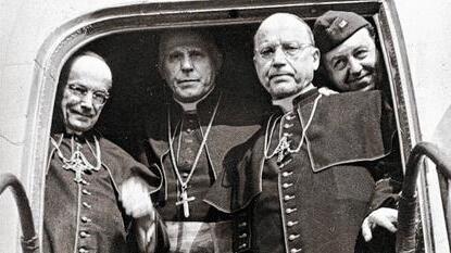 Josef Kardinal Frings, Clemens August Graf von Galen, Kardinal und Bischof von Münster und Konrad Kardinal Graf von Preysing.