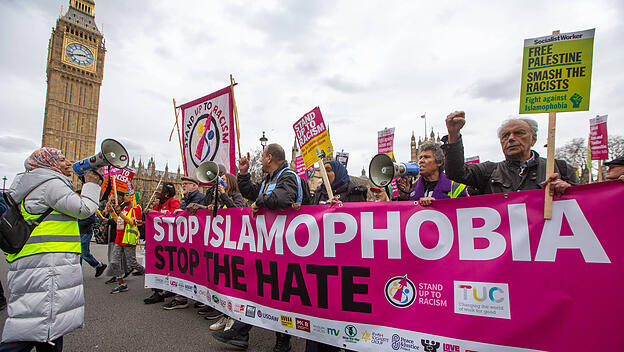 Demonstration gegen die sogenannte Islamophobie in London