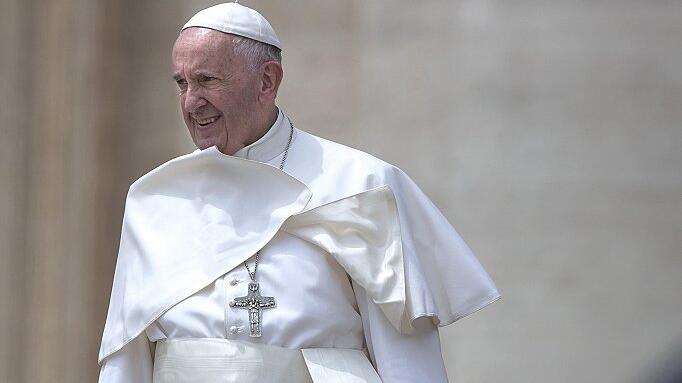 Vatican, Rome: Pope Francis during his weekly general audience in st. Peter's square