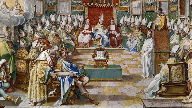 RECORD DATE NOT STATED The First Council of Nicaea, c. 1560. Creator: Nebbia, Cesare (1536-1614). Copyright:x?xFinexArtx