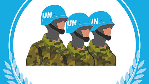 Die Blauhelme der Vereinten Nationen.