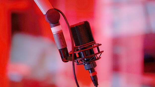Mikrofon in einem Audiostudio