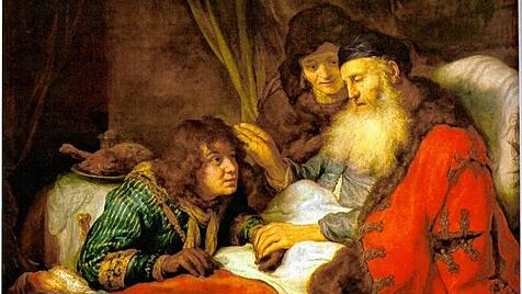 Isaak segnet Jakob: Gemälde von Govert Flinck (1639).