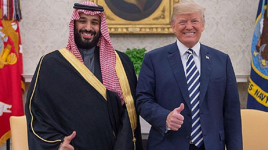 Saudi-Arabiens Kronprinz Mohammed bin Salman mit US-Präsident Trump