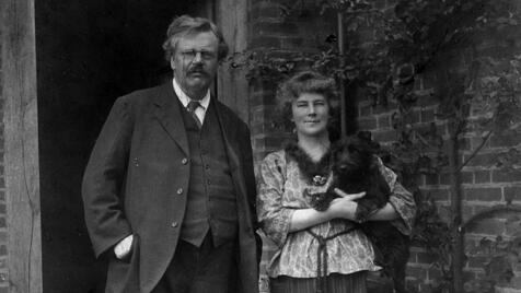 G. K. Chesterton und seine Frau Frances