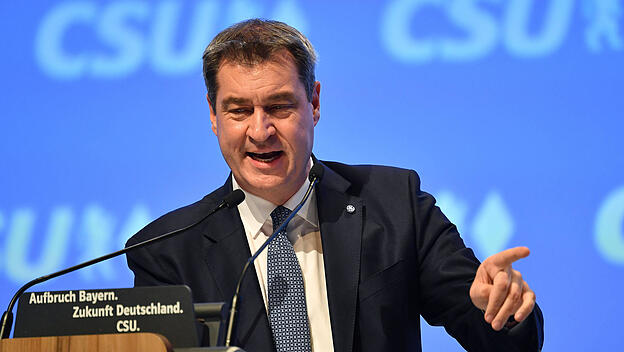 Markus Söder gibt die Richtung  beim Parteitag der CSU vor