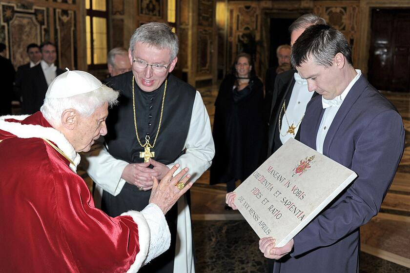 Abt Heim und Benedikt XVI.