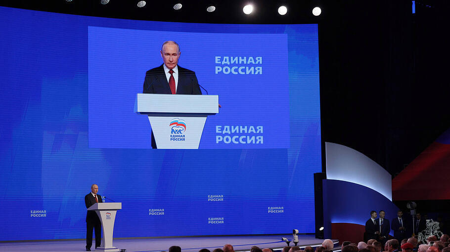 Wladimir Putin spricht Ende August beim Parteitag von „Einiges Russland“