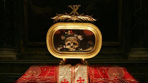 Schädel des heiligen Valentin