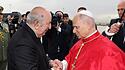 The President of Algeria, Abdelmadjid Tebboune, receives Pope Leo in Algiers,